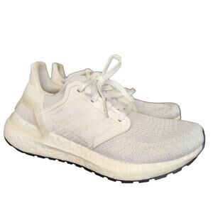 adidas Women's Ultraboost 20 Running Shoe, White/Grey/Black, 5.5 M US